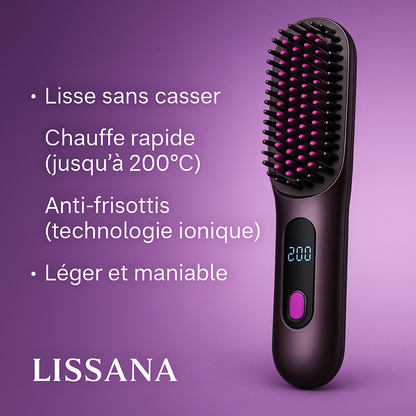 Lissana™ – Brosse Lissante Sans Fil & Rechargeable