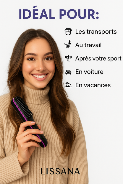 Lissana™ – Brosse Lissante Sans Fil & Rechargeable
