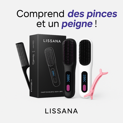 Lissana™ – Brosse Lissante Sans Fil & Rechargeable